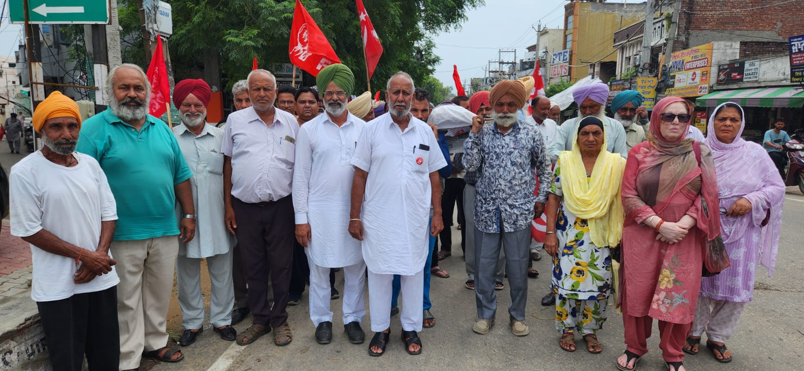 Protest rally in Garhshankar against Israel's genocidal attacks, effigies of Netanyahu and Trump burned